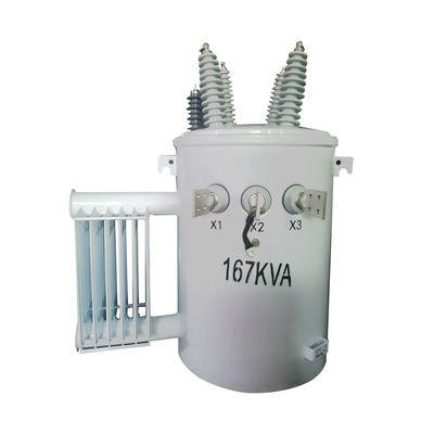 satın al 167kva Tek Fazlı Yüksek direğe monte edilmiş dağıtım güç transformatörü 12kv Çevrimiçi üretim
