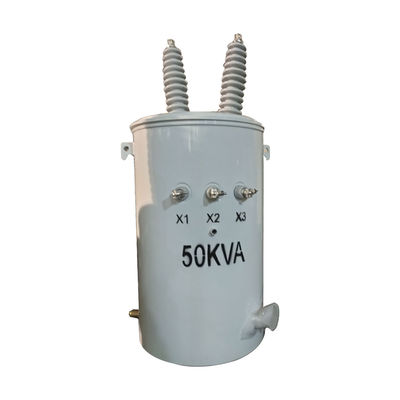 satın al 12.4kv 240v 50kva Yağa batırılmış dağıtım transformatörü Tek fazlı direğe monte edilmiş transformatör Çevrimiçi üretim