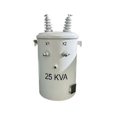 satın al 25kva Tek fazlı kutup monte edilmiş dağıtım transformatörü yağ daldırılmış 13.8KV 277V Çevrimiçi üretim