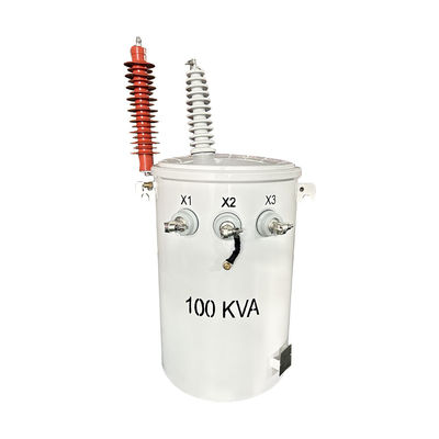 satın al 100KVA Tek fazlı direğe monte edilmiş havalı dağıtım transformatörü ANSI / IEEE Standartı 13.8KV Çevrimiçi üretim