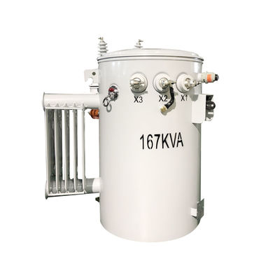 satın al 167kva Tek fazlı direğe monte edilmiş transformatör CSP Yağa daldırılmış dağıtım tipi Step Down 4160v 480v Çevrimiçi üretim