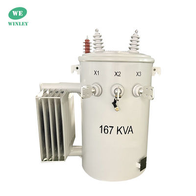 satın al 167Kva direğe monte edilmiş dağıtım transformatörü Tek fazlı adım aşağıya 12.47KV 2 Tel Yağı Daldırılmış IEEE Standartı Çevrimiçi üretim