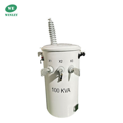 satın al 100KVA Tek fazlı direğe monte edilmiş güç transformatörü 34500V'den 120V'ye kadar hava dağıtım Çevrimiçi üretim