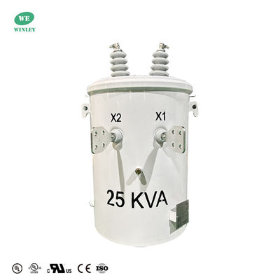 satın al UL Sertifikası 25 Kva Tek Fazlı direğe monte edilmiş transformatör Güç Üst Üzerinde Dağıtım Yağı Daldırılmış Transformatör 12470V'den 480V'ye DOE 2016 Çevrimiçi üretim