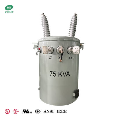 satın al 75Kva Single Phase Pole Mounted Transformer Overhead Distribution  Dual Windings 34500V to 120/240V UL/cUL Listed Çevrimiçi üretim