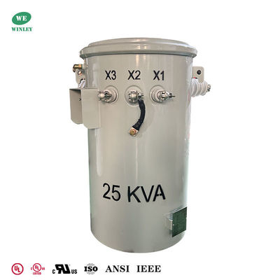 satın al 25Kva Single Phase Pole Mounted  Distribution Transformer Oil-immersed 7.2KV To 120V UL/cUL Listed Çevrimiçi üretim