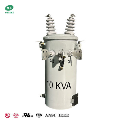 satın al 10KVA Single Phase Pole Mounted Distribution Transformer with Copper Windings and Grain-Oriented Steel Core for Compact Footprint Çevrimiçi üretim