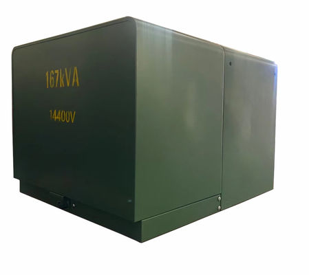 167KVA 1 Fazlı Yağ Tipi Trafo pedi montajı 24940V 14400V