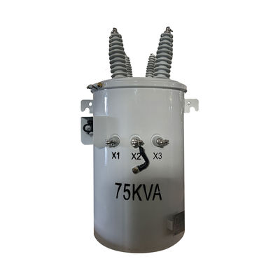 75kva Tek Fazlı Elektrikli direğe monte edilmiş dağıtım tipi transformatör 34500V 240V