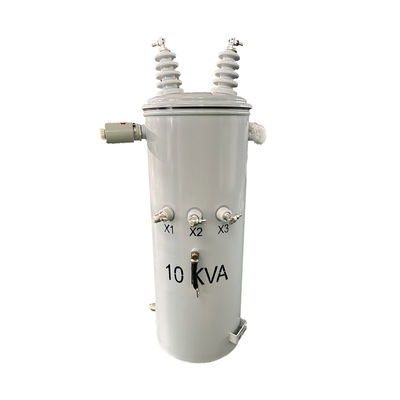 10Kva Tek fazlı direğe monte edilmiş transformatör Step Down Oil Power Electric 12470V'den 240v'ye kadar