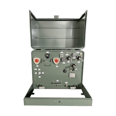 75kva 1 Fazlı Pad Montajlı Elektrikli Transformör Yağı 12.4 KV'dan 120V'ye kadar batırılmış aNSI IEEE