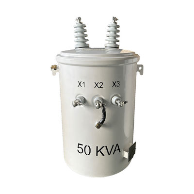50kva Tek Fazlı Güç Kutbu Transformörü Adım Aşağı Elektrikli Transformörler