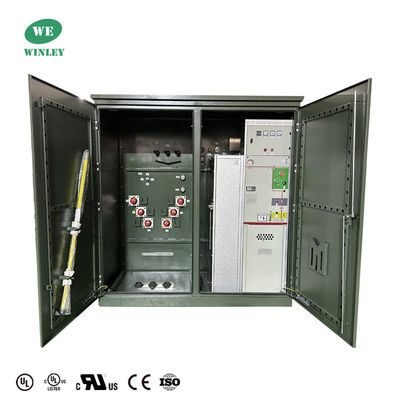 3000 Kva 3 Fazlı Pad Montajlı Transformör Adım Aşağı 24940V & 12470V UL Sertifikalı DOE 2016 ANSI IEEE Standartlarını karşılar