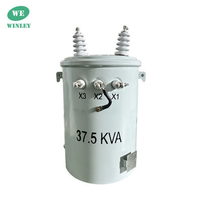 37.5kva Tek fazlı direğe monte elektrikli transformatör Onan 4160V 480V ANSI