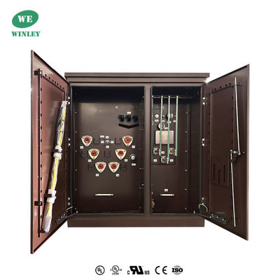 45Kva Üç Fazlı Pad Montajlı Transformör Yağı Daldırılmış Dağıtım 12470V Step Down UL Sertifikalı