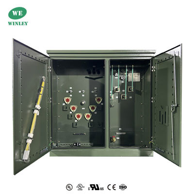 1000Kva Üç Fazlı Pad Montajlı Transformör 304SS Dağıtım 12000V Yağa batırılmış UL / CUL Sertifikalı