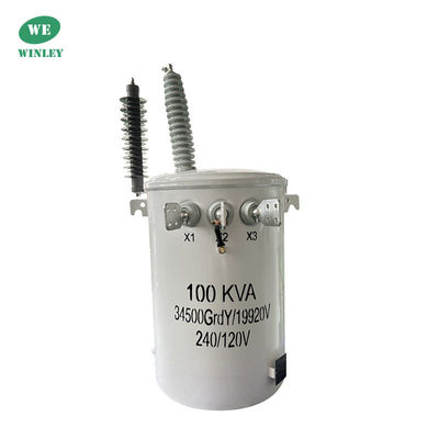 Ayaklı Transformör Üstte Dağıtım Yağı batırılmış Tek Fazlı 100KVA 34500V Üretici