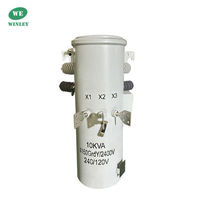 10KVA Tek fazlı direğe monte edilmiş dağıtım transformatörü 4160V'ye batırılmış yağ üreticisi