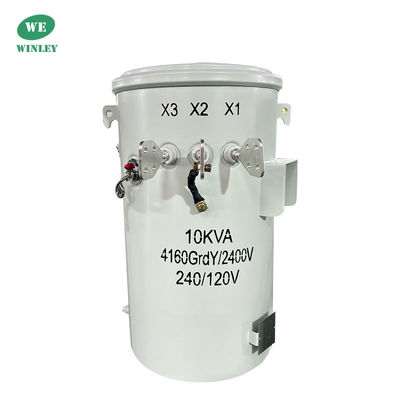 10Kva Tek fazlı güç direği Montajlı Transformör Yağı Batırılmış 100Hz 4160V üreticiler fiyatı