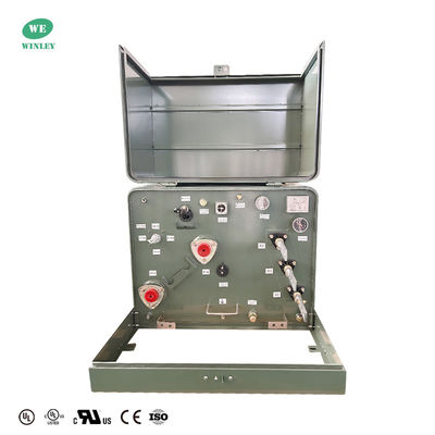 UL Listed 167kVA Tek Fazlı Pad Montajlı Transformör 13800V'den 120V'ye Kadar Yağa Dalmış Dağıtım Transformörü ANSI IEEE Standartları