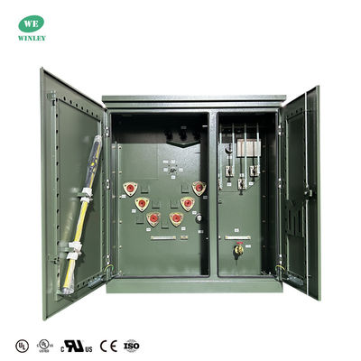 Üç Phse Pad Montajlı Transformör Yağı Daldırılmış Güç Dağıtımı 150kva 12470v'den 208v'ye Ansi Ieee Standartları Ul Sertifikasıyla