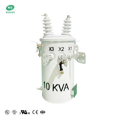 Orta Gerilim 10KVA Yağlı Tip Tek Fazlı Direğe Monteli Transformatör Güç Transformatörü 12470V - 120V