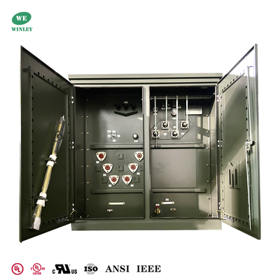 Amerikan Standart UL/CUL Sertifikalı 2000Kva Üç Fazlı Pano Tipi Transformatör 12470V - 480V Yağlı Dağıtım Transformatörü