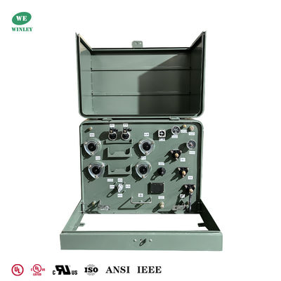 100 kVA 1 Fazlı Yer Tipi Transformatör 22900V - 120V Güç Dağıtım Transformatörü ANSI IEEE  DOE 2016 Standardına Uygun