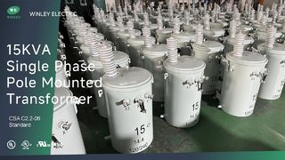 15kva Direğe Monte Trafo 13.8kv Yağlı Güç Trafosu CSA C2.2 Standardı cUL Sertifikalı