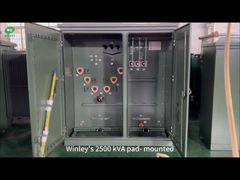 304 Paslanmaz Çelik Tank 2500Kva Üç Fazlı Pano Tipi Transformatör 12.47KV - 480V Güç Dağıtımı